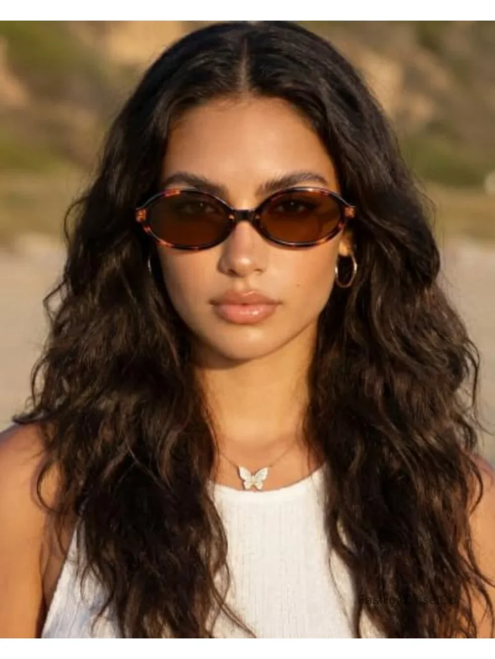 Retro Oval Y2K Small Frame Sunglasses UV400 Fashion Sunnies